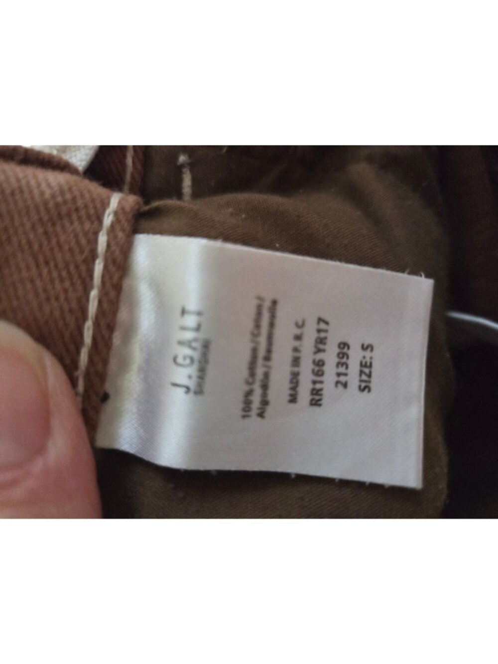 J. Galt Womens Brown Carpenter Pants Size S 100% Cotton Relaxed Fit Denim - Picture 3 of 8